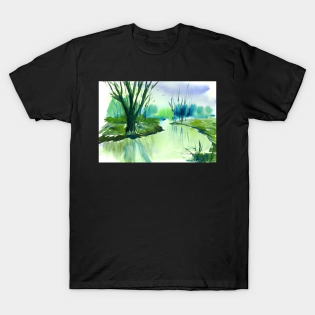 River Derwent in Winter T-Shirt by WaterGardens